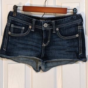 Express thick stitch denim short size 2